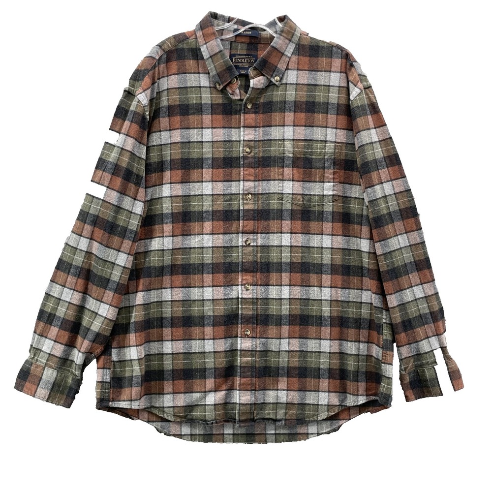 Pendleton Mason Flannel Shirt Men's XL Red Plaid Chamois Cabin Core Gorpcore